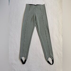 Zara Basic Black & White Stirrup Leggings Size Medium